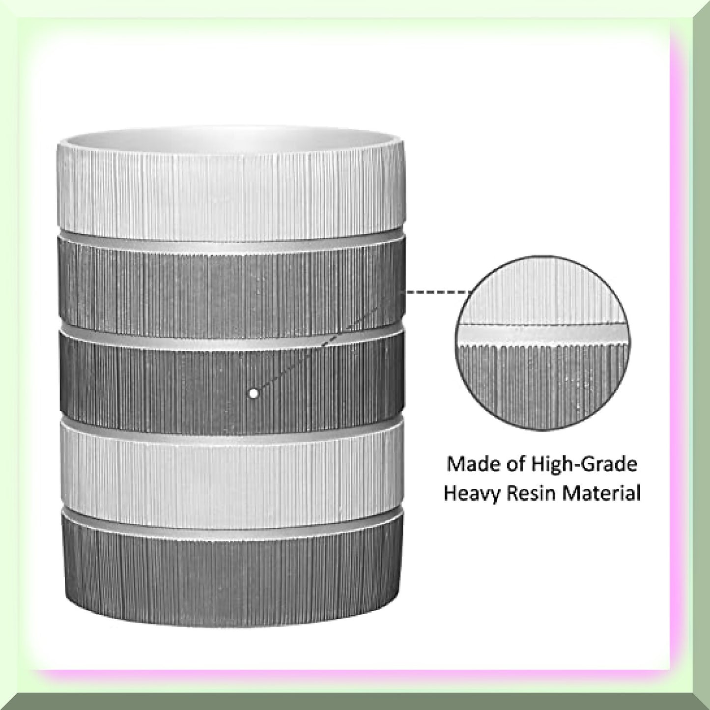 2pc Gray Modern Bath Accessories Set