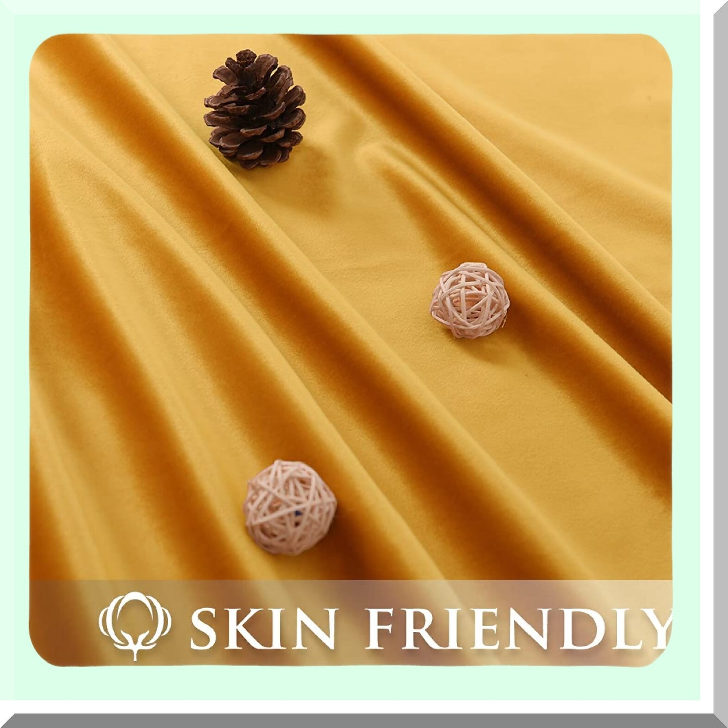 Luxury Velvet Body Pillow Cover - Soft & Cozy Warm Gold Pillowcase - Extra Long 20 x 54 Inches - Premium Quality Bedding - 1 Piece Set