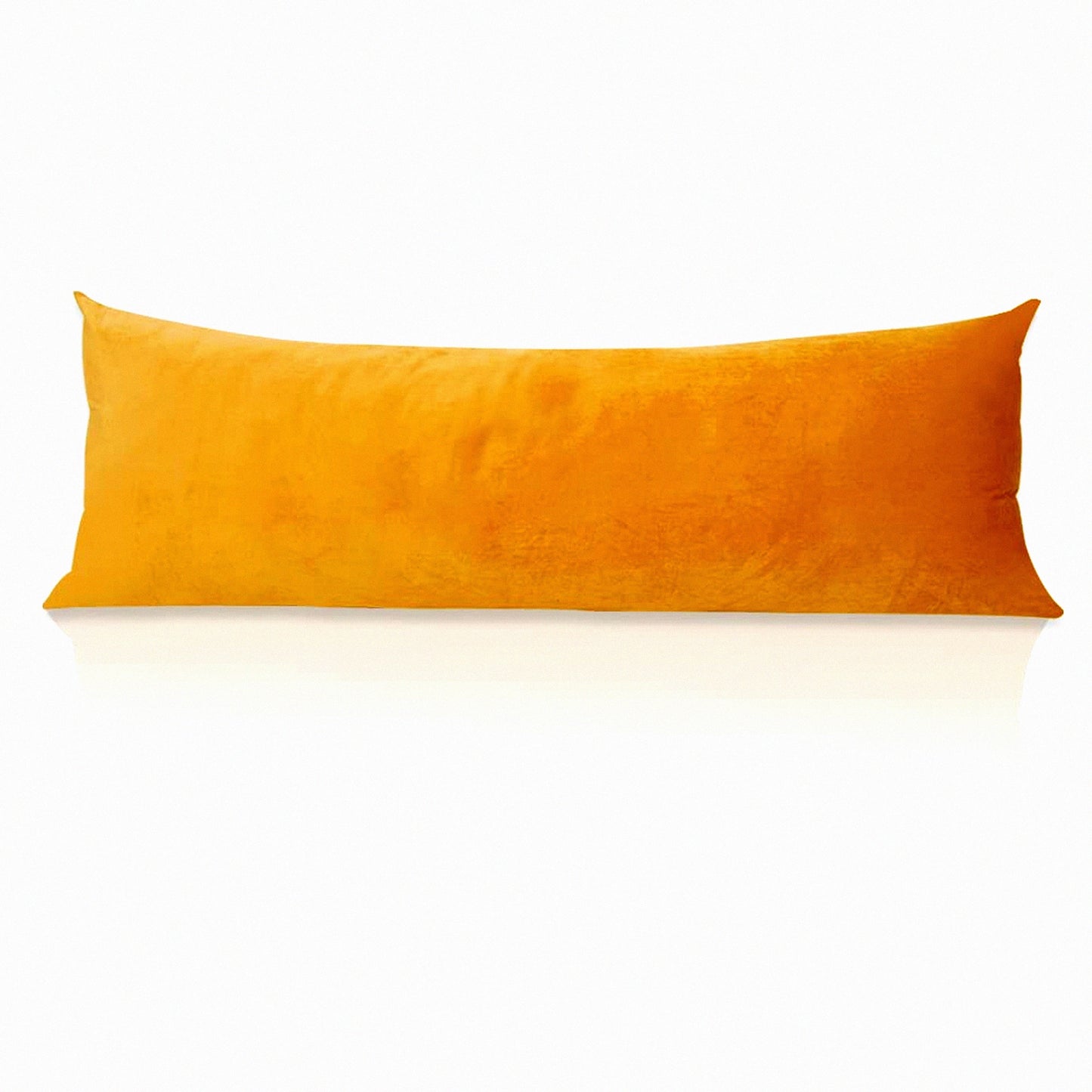 Luxury Velvet Body Pillow Cover - Soft & Cozy Warm Gold Pillowcase - Extra Long 20 x 54 Inches - Premium Quality Bedding - 1 Piece Set