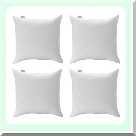 UltraSoft Square Pillow Inserts - 28"x28" 4 Pack - Decorative Cushion Sham Form - Bed Couch Sofa - White Polyester Filling - 4 Count