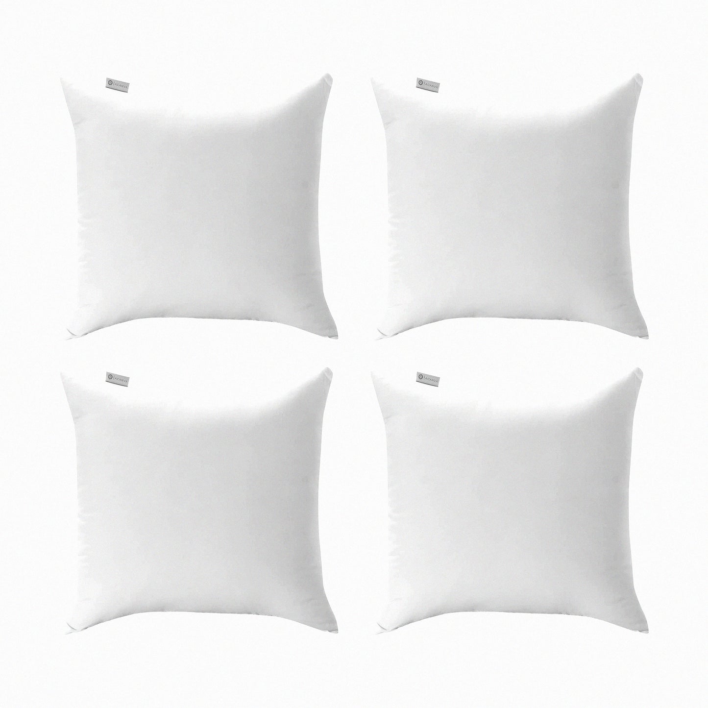 UltraSoft Square Pillow Inserts - 28"x28" 4 Pack - Decorative Cushion Sham Form - Bed Couch Sofa - White Polyester Filling - 4 Count