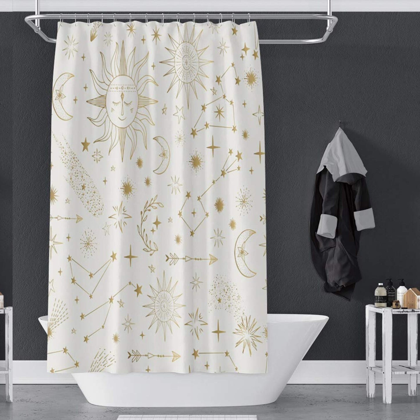 Concise Style Shower Curtain 72x72 inch Polyester Waterproof