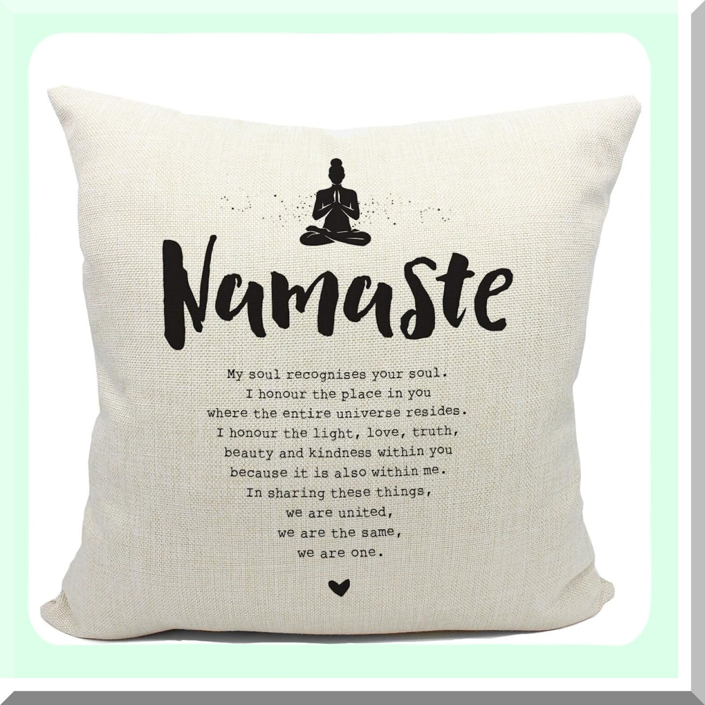 ZenVibe Meditation Cushion - 18x18 Yoga Pillow Cover Set for Zen Decor, Meditation Room Decor, and Reiki Energy Healing. Perfect Yoga Gifts for Women with Namaste Decor vibes.
