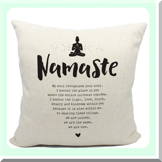 ZenVibe Meditation Cushion - 18x18 Yoga Pillow Cover Set for Zen Decor, Meditation Room Decor, and Reiki Energy Healing. Perfect Yoga Gifts for Women with Namaste Decor vibes.