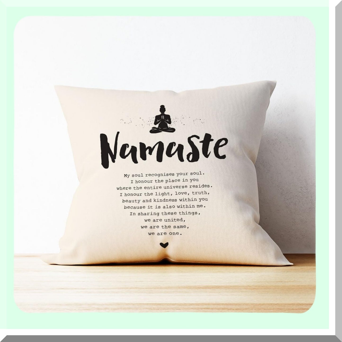 ZenVibe Meditation Cushion - 18x18 Yoga Pillow Cover Set for Zen Decor, Meditation Room Decor, and Reiki Energy Healing. Perfect Yoga Gifts for Women with Namaste Decor vibes.