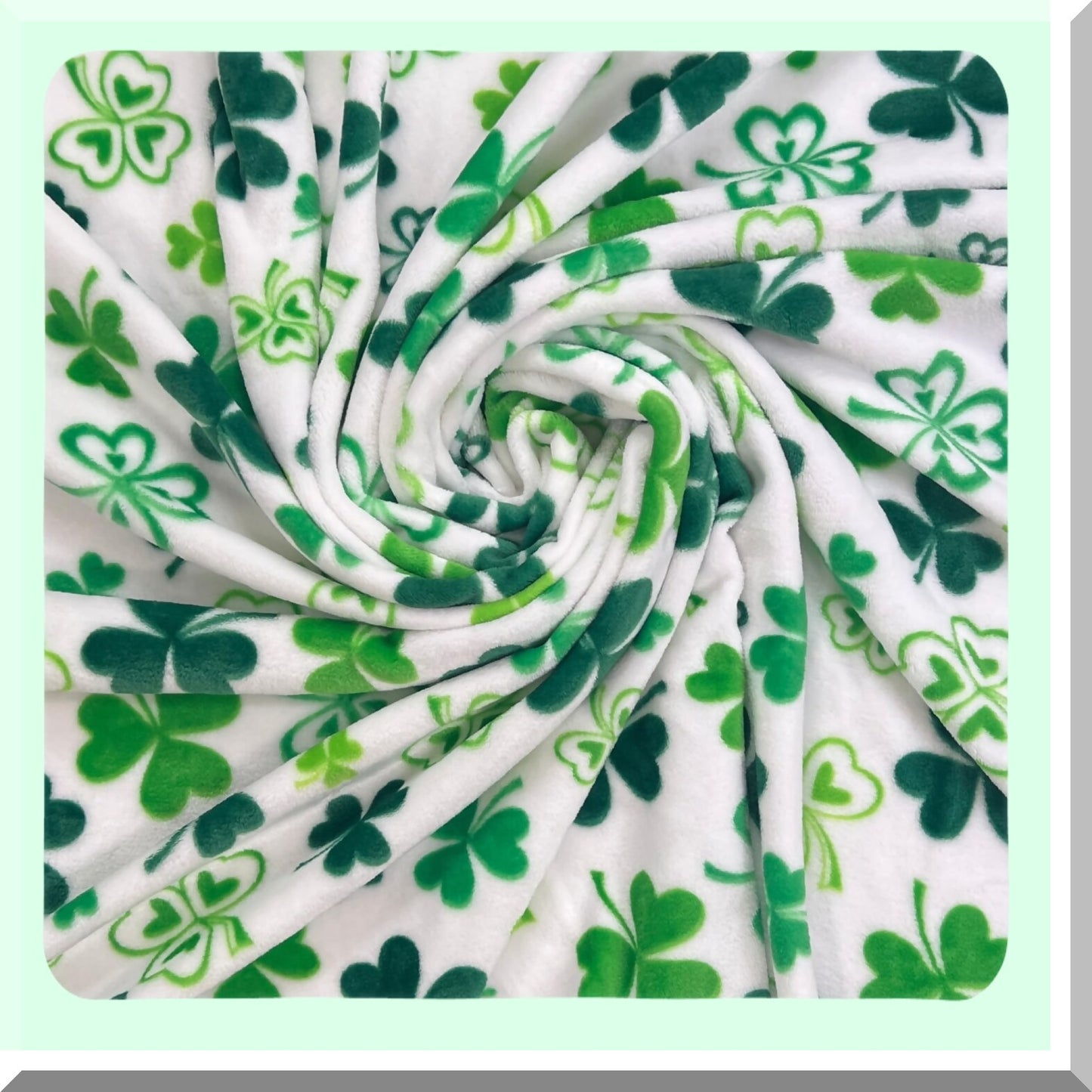 Emerald Isle Cozy Throw: Irish Clovers & Shamrocks Design