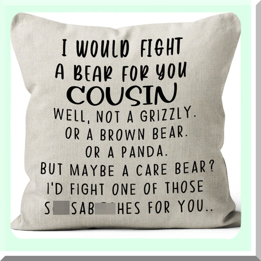 Best Friends Forever Pillow Covers - Set of 2, 18x18 Cousin Gifts for Women, Cousins Make The Best Friends Decorative Pillowcases - Perfect Gift for Female Cousins