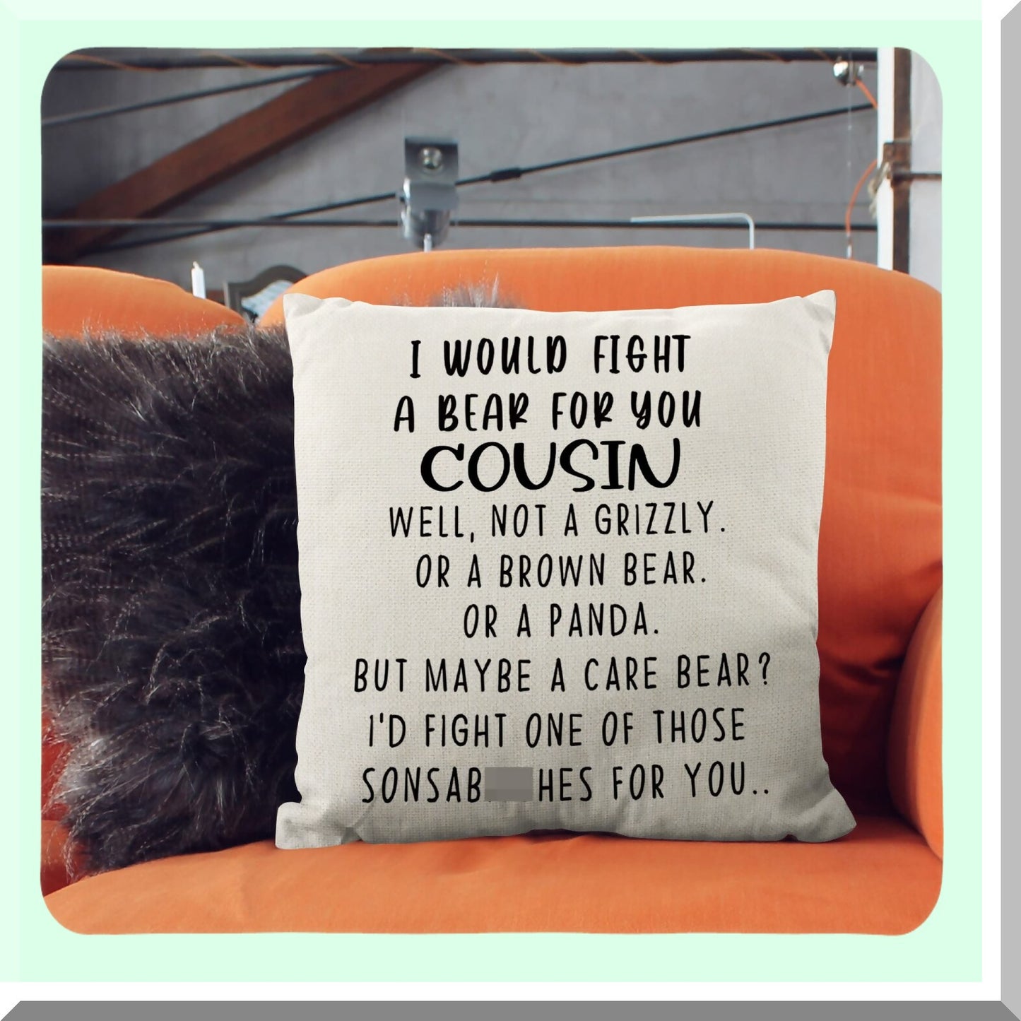 Best Friends Forever Pillow Covers - Set of 2, 18x18 Cousin Gifts for Women, Cousins Make The Best Friends Decorative Pillowcases - Perfect Gift for Female Cousins