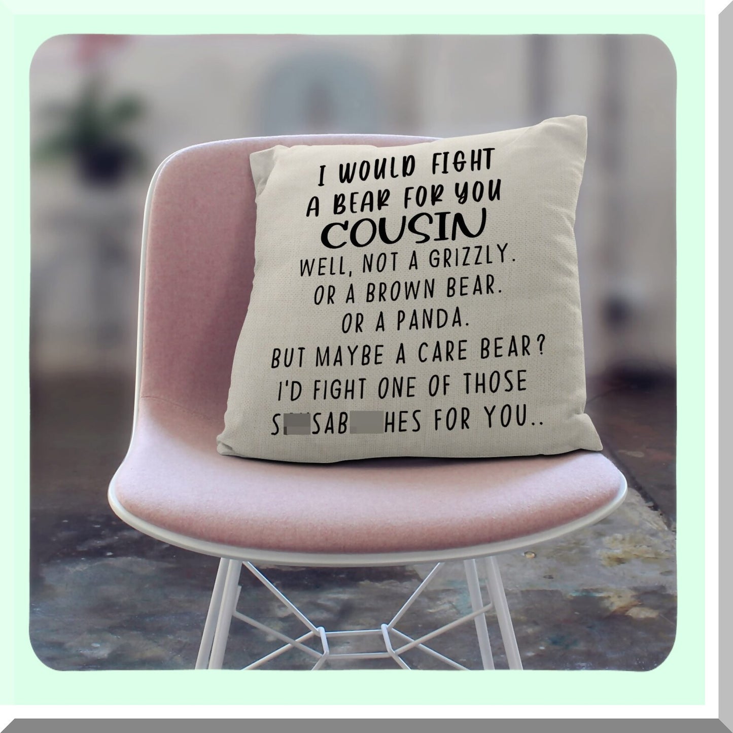 Best Friends Forever Pillow Covers - Set of 2, 18x18 Cousin Gifts for Women, Cousins Make The Best Friends Decorative Pillowcases - Perfect Gift for Female Cousins