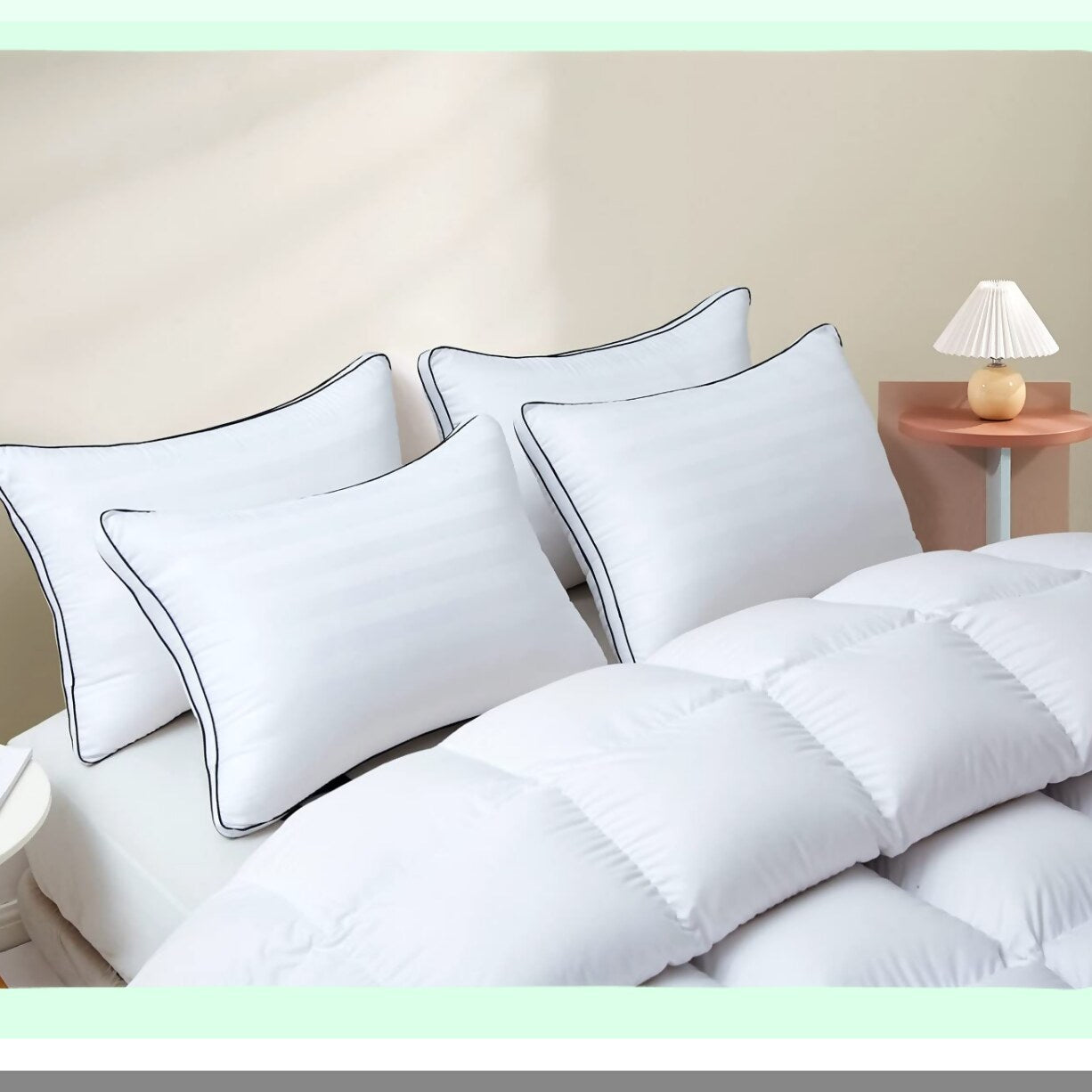 FluffRest Medium Firm Pillow Set - Adjustable Bed Pillows for Sleeping - Super Soft Down Alternative - Side & Back Sleeper Pillows