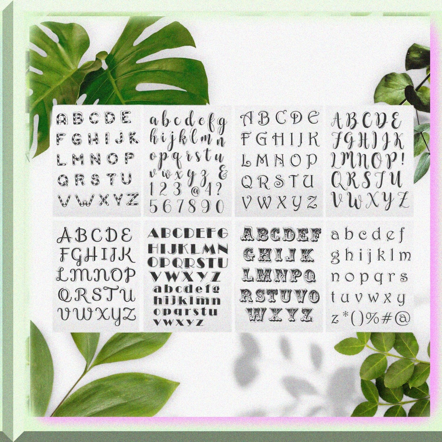 8pcs Clear Alphabet Stamps for Card Making