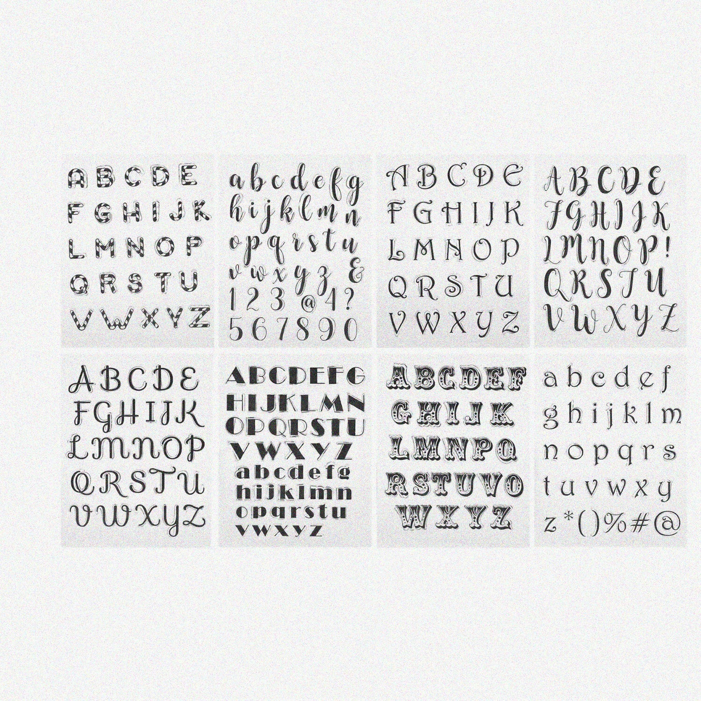 8pcs Clear Alphabet Stamps for Card Making
