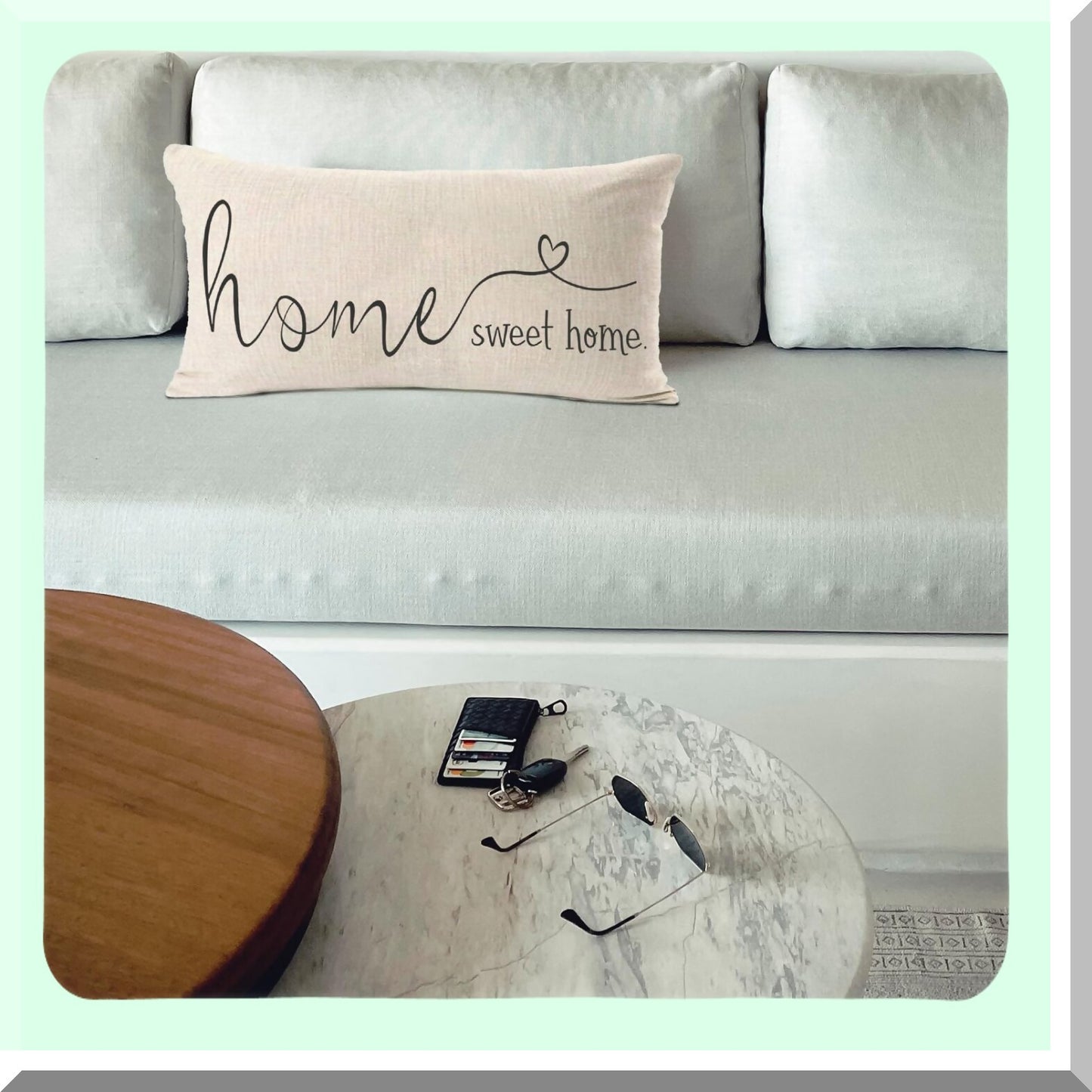Sweet Home Farmhouse Pillow Covers - Decorative Throw Cushion Case 12x20 Inch - Housewarming Gift - Home Quotes Decor - Gifts for Home