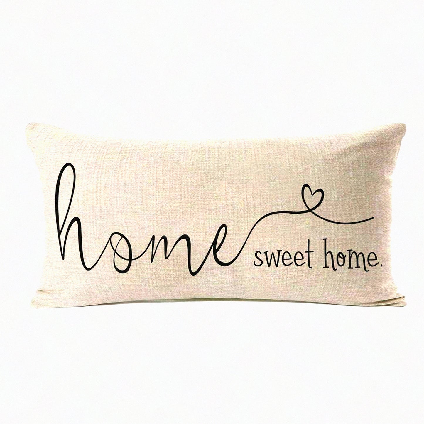 Sweet Home Farmhouse Pillow Covers - Decorative Throw Cushion Case 12x20 Inch - Housewarming Gift - Home Quotes Decor - Gifts for Home