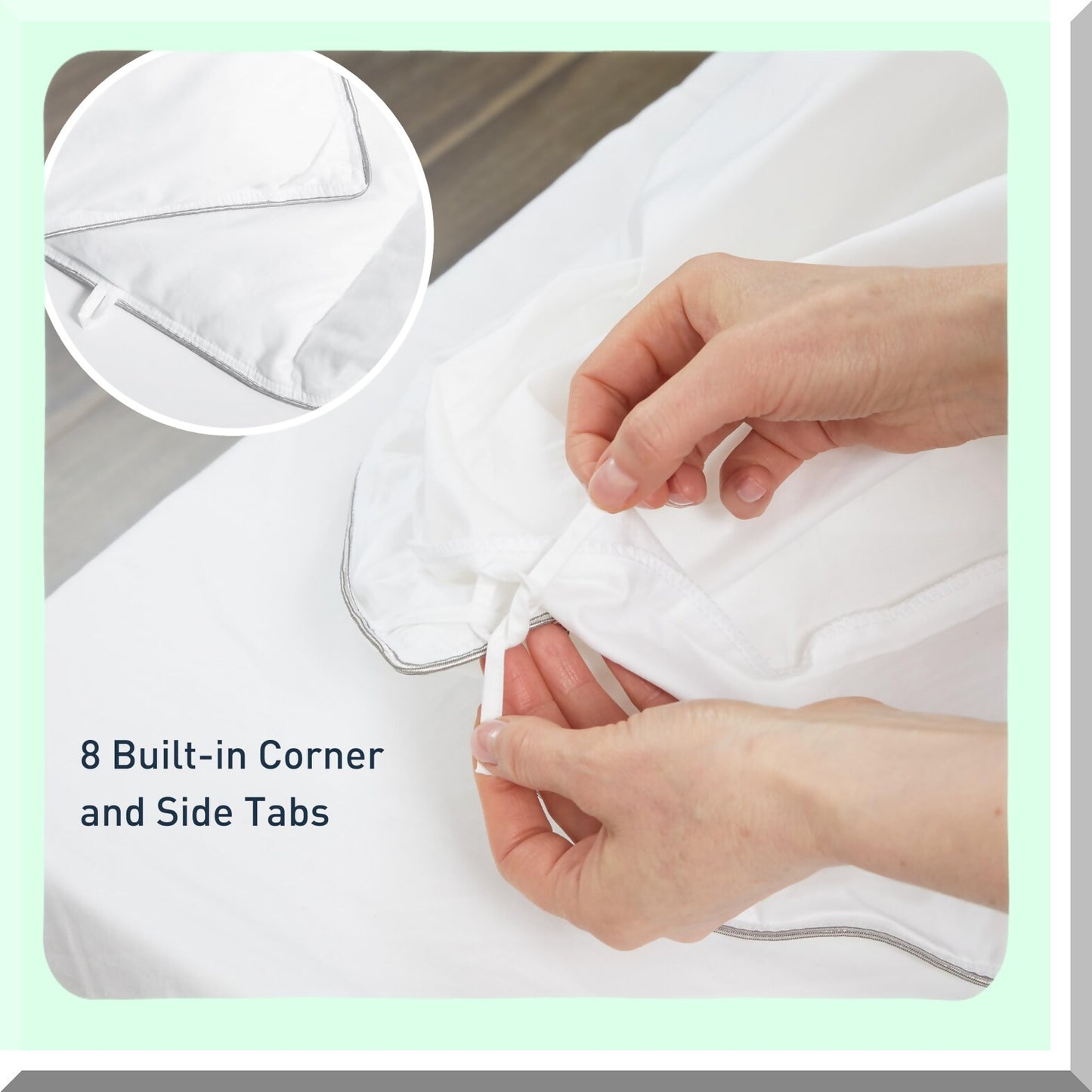 PureCotton White Down Alternative Comforter - All Season Lightweight Duvet Insert with 8 Corner Tabs for Queen Bed - Soft, Breathable, Noiseless Bedding
