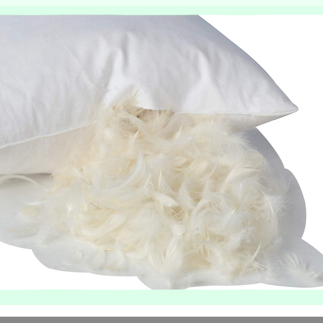 CottonLux Down Pillow - Decorative Firm Sleepers Pillow Cover - White 12x16 - 100% Cotton - Luxurious Comfort for Quality Sleep