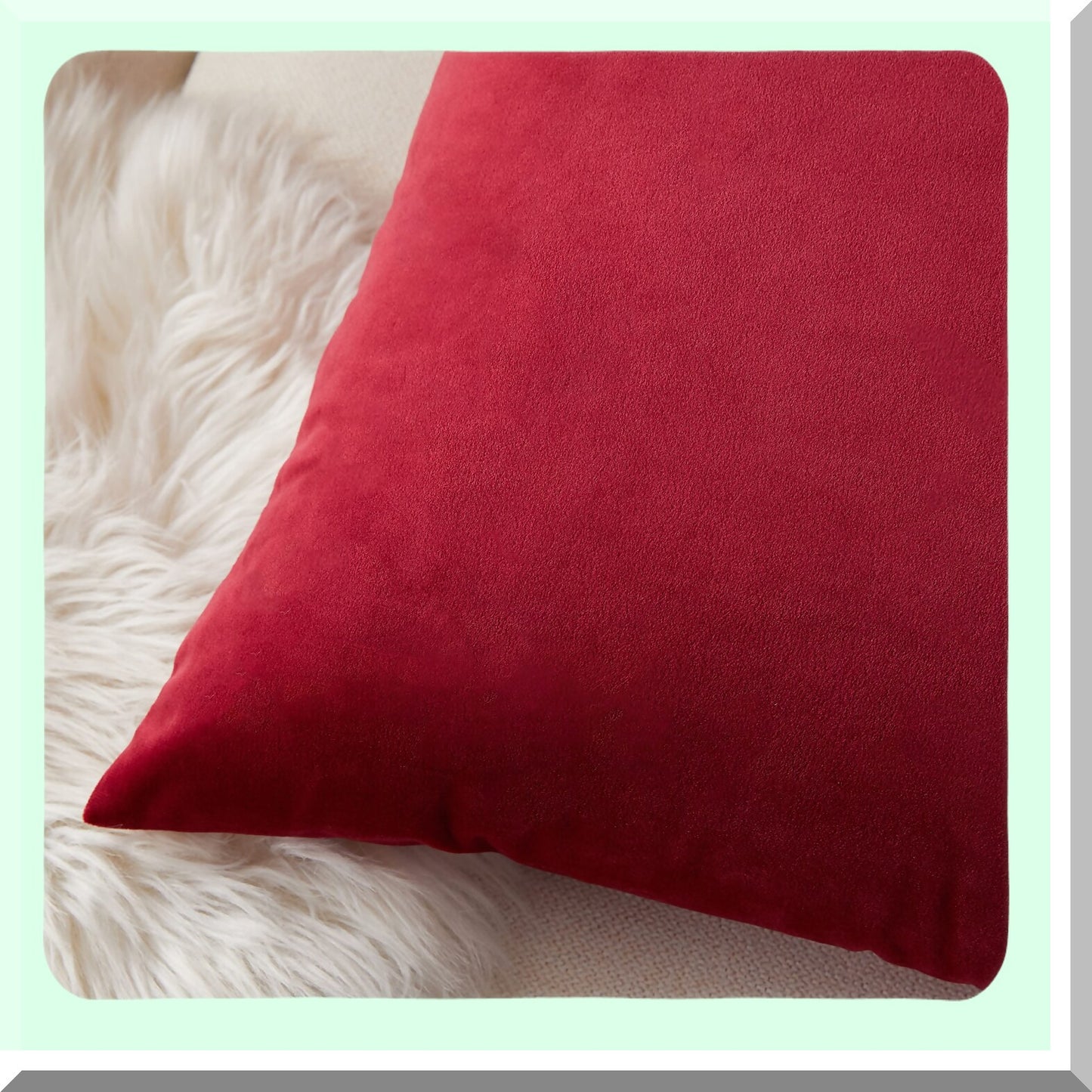 Velvet Wine Red Decorative Pillow Covers - Set of 2 | 18x18 Inches | Sofa Couch Bed Dcor | Throw Pillow Covers