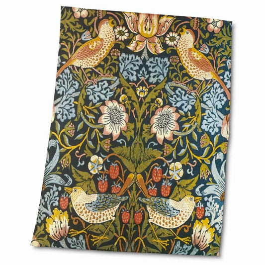William Morris Strawberry Thief Pattern Towels 15" x 22"