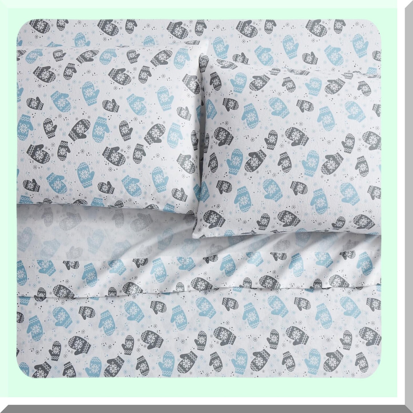 Blue Flannel Dream Full Sheet Set - 4pc Bedding Collection with Matching Pillowcases for Cozy Room Decor. Perfect for a warm and inviting bedroom ambiance.
