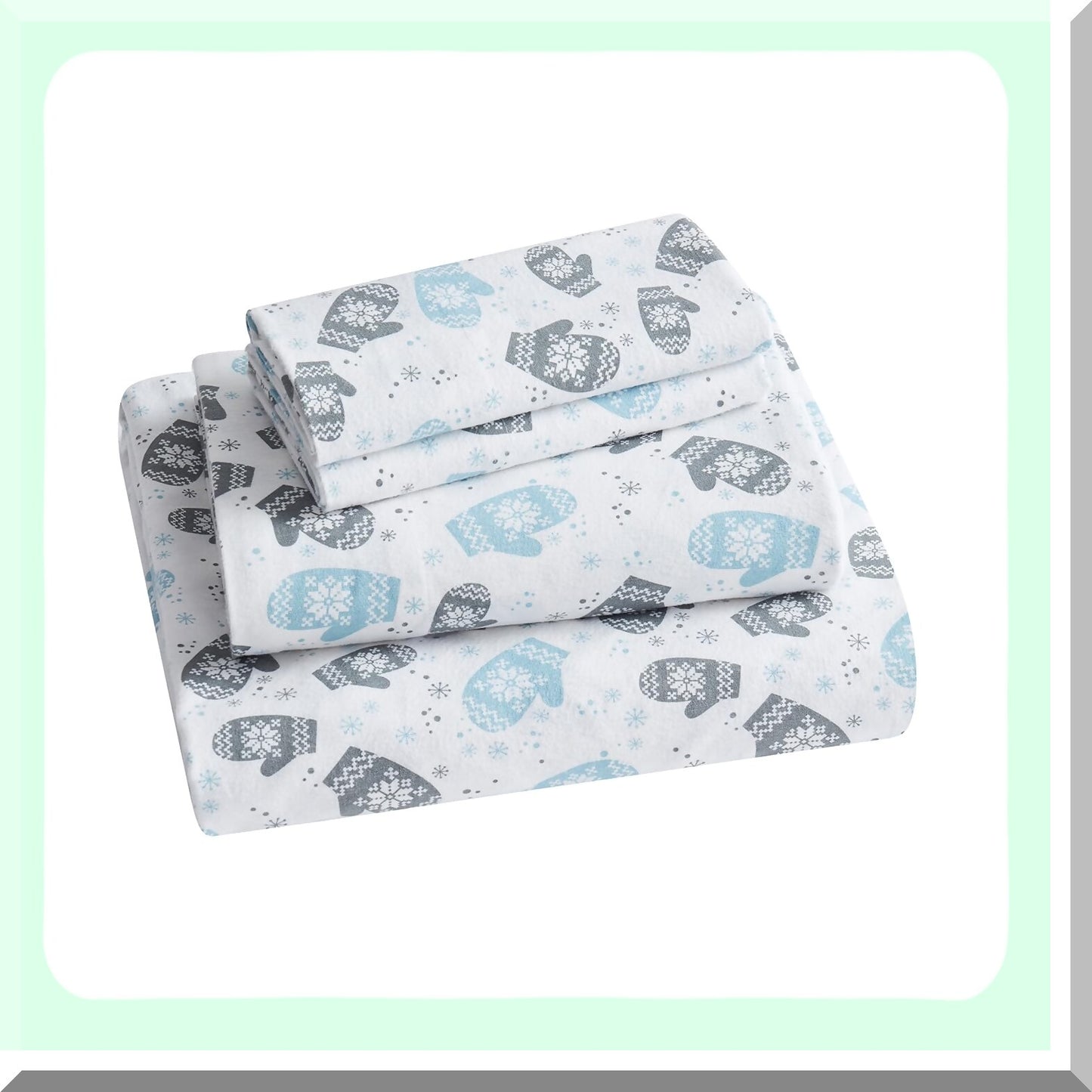 Blue Flannel Dream Full Sheet Set - 4pc Bedding Collection with Matching Pillowcases for Cozy Room Decor. Perfect for a warm and inviting bedroom ambiance.