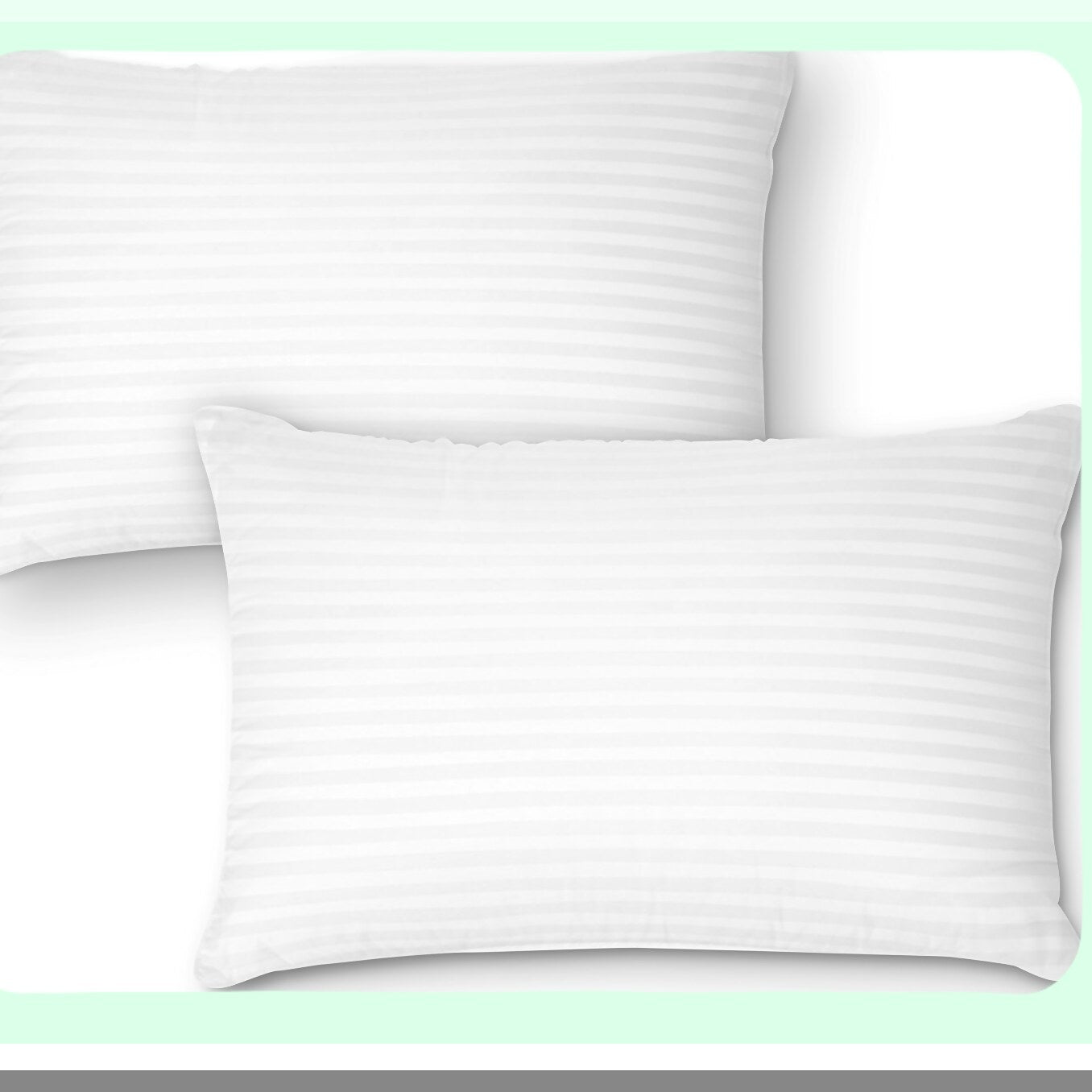 Luxury Plush Gel Pillow Set - Hypoallergenic Cotton Cover, Queen Size, Dust Resistant, Soft Bed Pillows for Side and Back Sleepers - Hotel Collection, Premium Loft Pack of 2, White