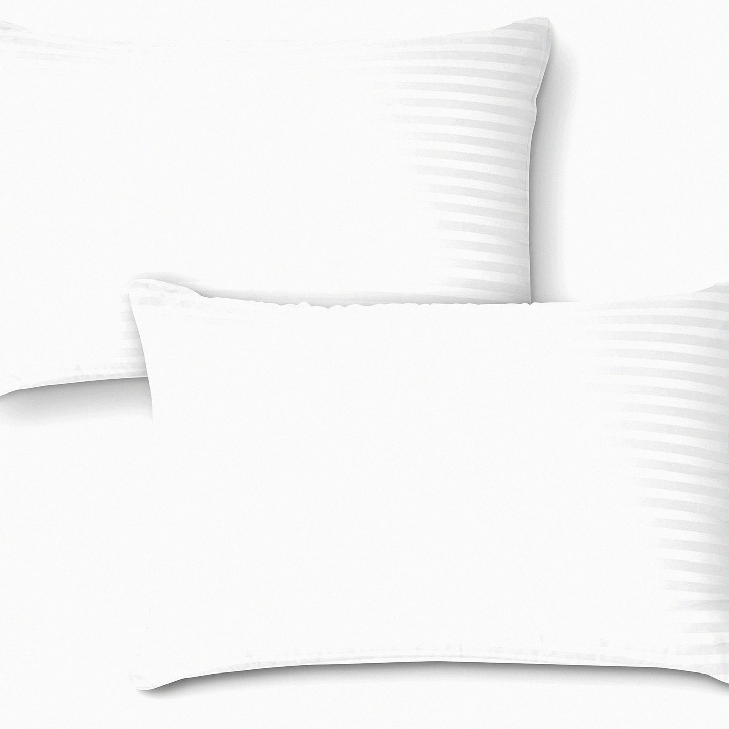 Luxury Plush Gel Pillow Set - Hypoallergenic Cotton Cover, Queen Size, Dust Resistant, Soft Bed Pillows for Side and Back Sleepers - Hotel Collection, Premium Loft Pack of 2, White