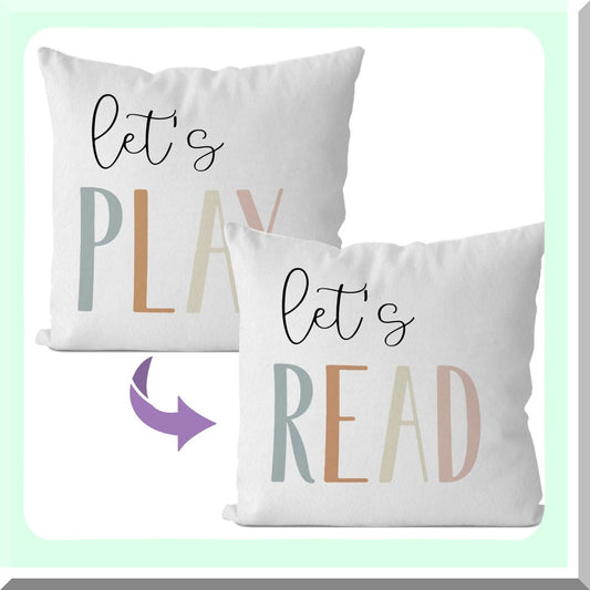 Boho Kids Playful Pillow Covers - 18x18 Decorative Cases for Couch & Bedroom - Fun Home Decor for Children - Throw Pillow Covers