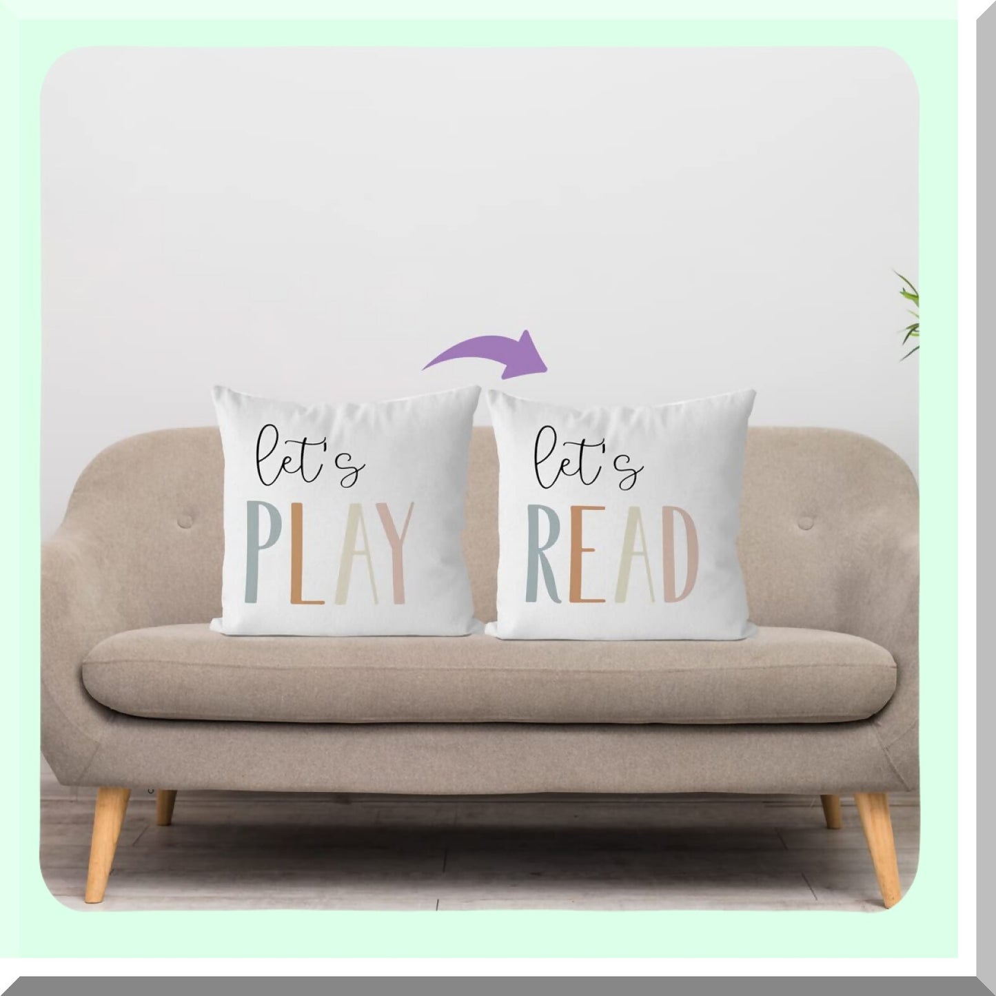 Boho Kids Playful Pillow Covers - 18x18 Decorative Cases for Couch & Bedroom - Fun Home Decor for Children - Throw Pillow Covers
