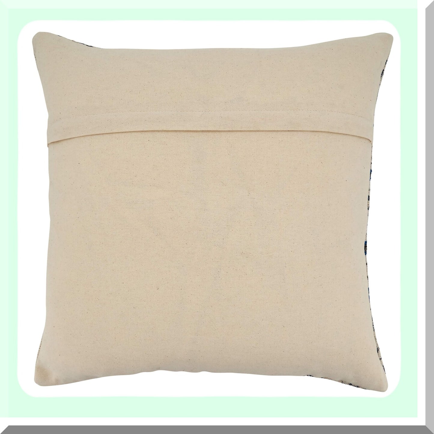 Boho Blue Oasis Pillow Cover - 20" - Ridgewater Collection - Bohemian Rug Design - Decorative Throw Pillow - Home Accent - Soft Cotton Fabric