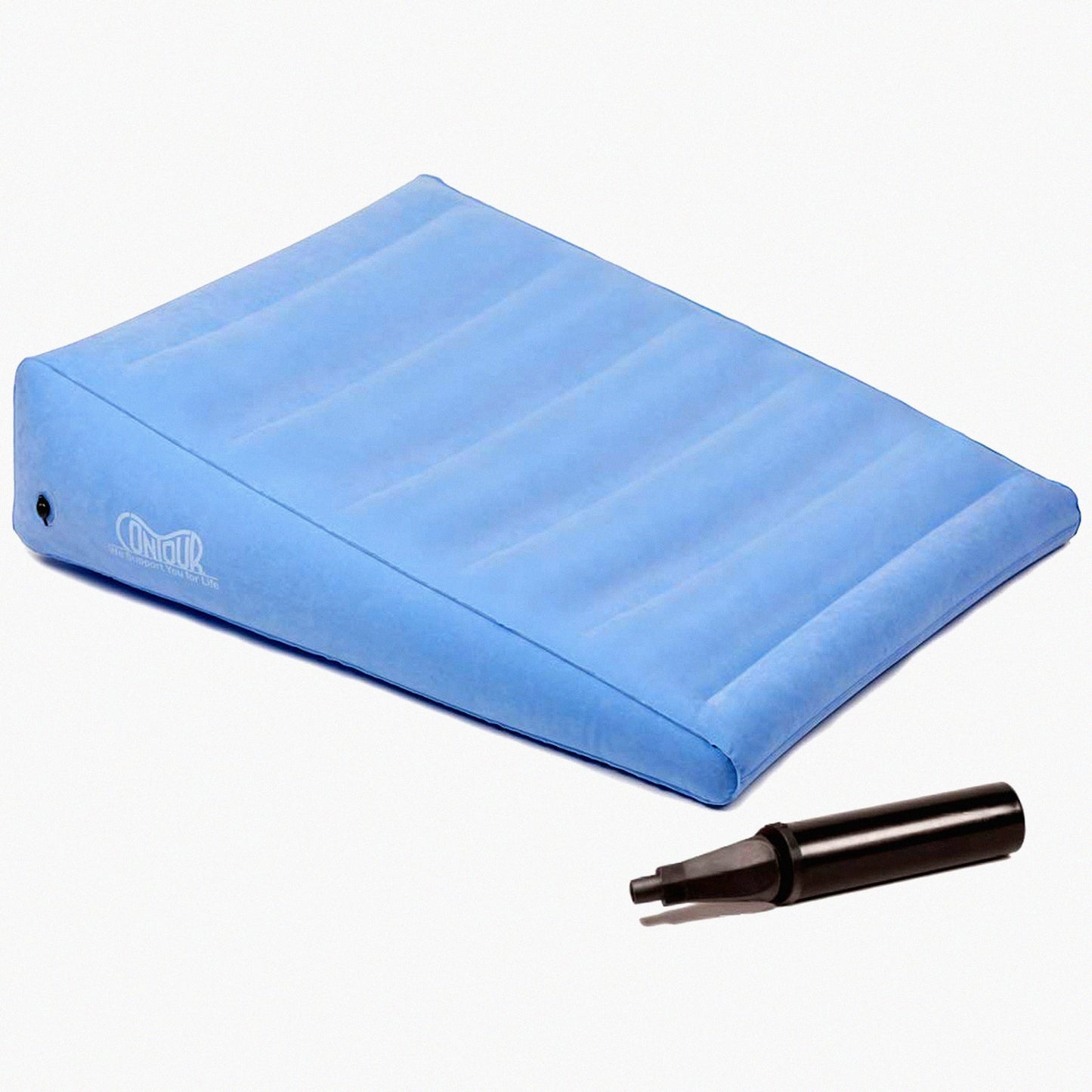 ElevateEase Inflatable Back Support Wedge - Extended Length Cushion for Relief & Comfort - Gradual Incline Bed Wedge (32 x 24 x 7)