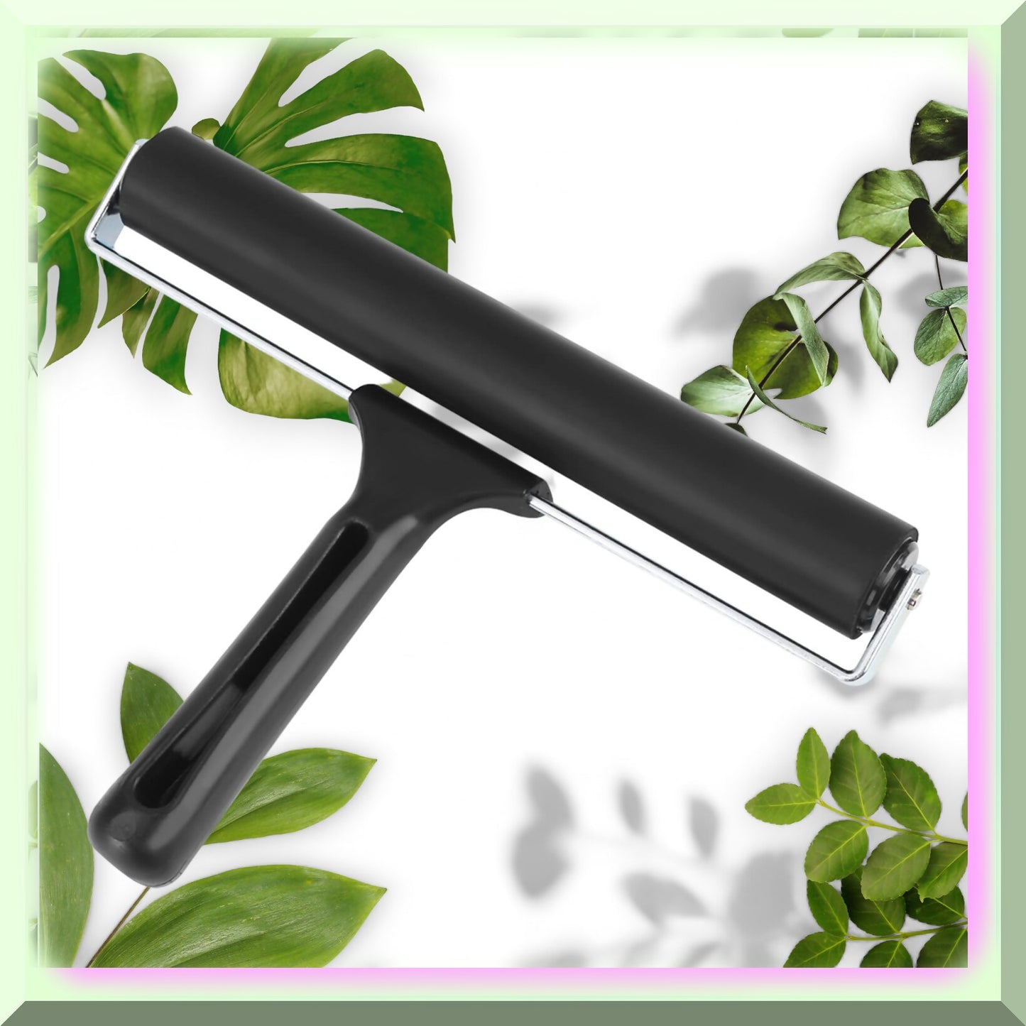 Portable Black Rubber Brayer Roller 20cm