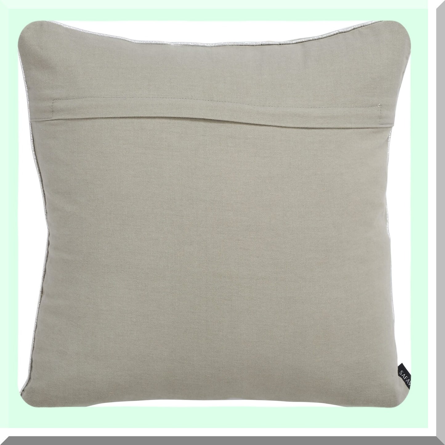 Winter Frost Silver Beaded 18" Square Decor Pillow