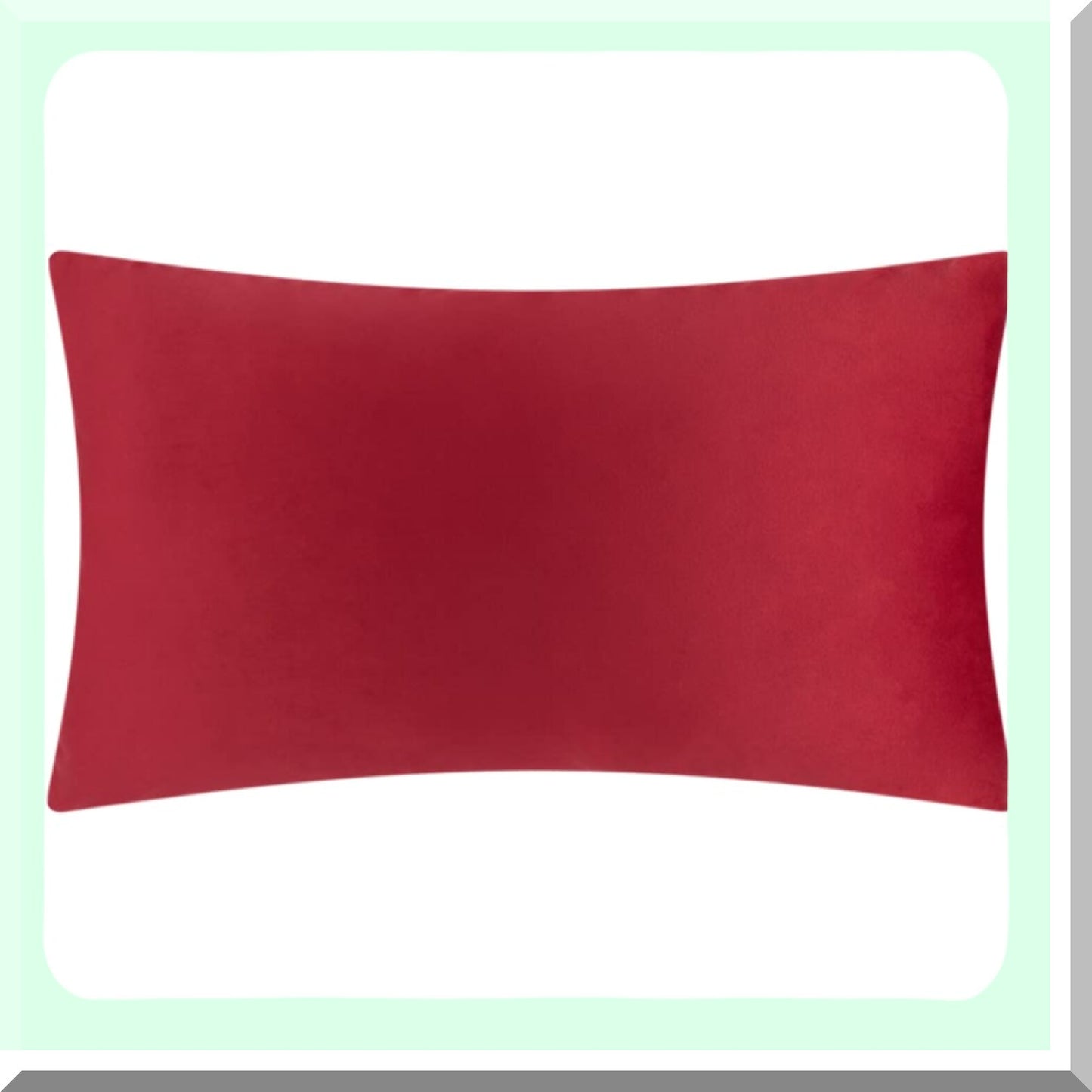 Velvet Rose Blossom Decorative Pillowcase - 3D Floral Accent Cushion Cover for Living Room Couch Bed - Aesthetic Rectangle Throw Pillow 12x20 Inch Red