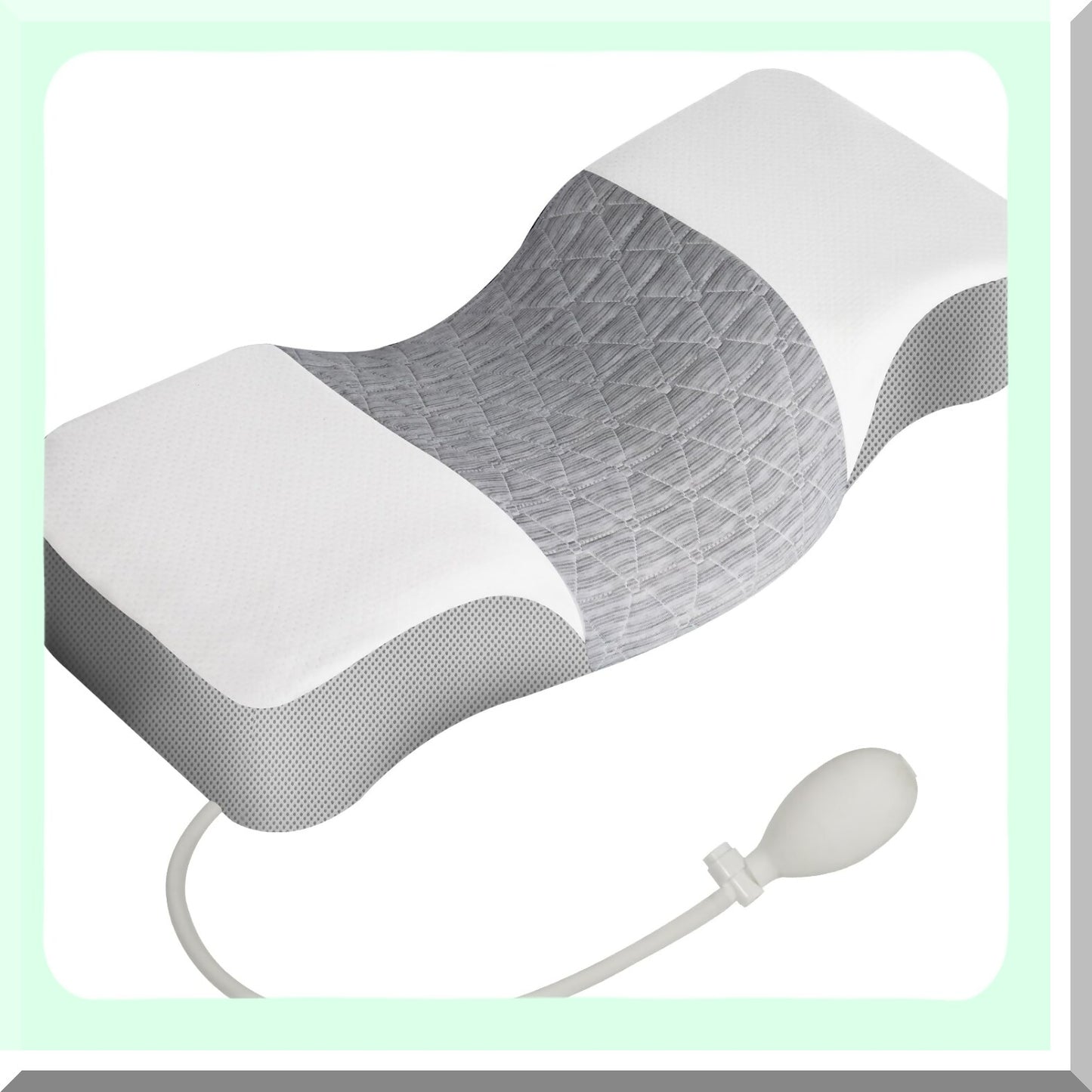 EcoFoam Graphene Neck Support Pillow - Adjustable Height Memory Foam for Restful Sleep, Ergonomic Design Relieves Head Pressure, High Density Gray