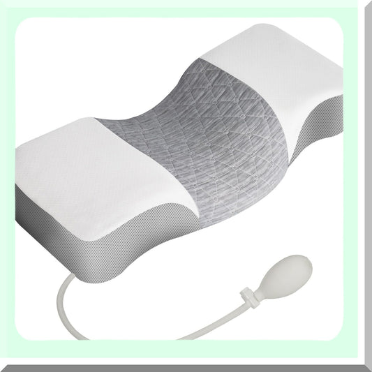 EcoFoam Graphene Neck Support Pillow - Adjustable Height Memory Foam for Restful Sleep, Ergonomic Design Relieves Head Pressure, High Density Gray
