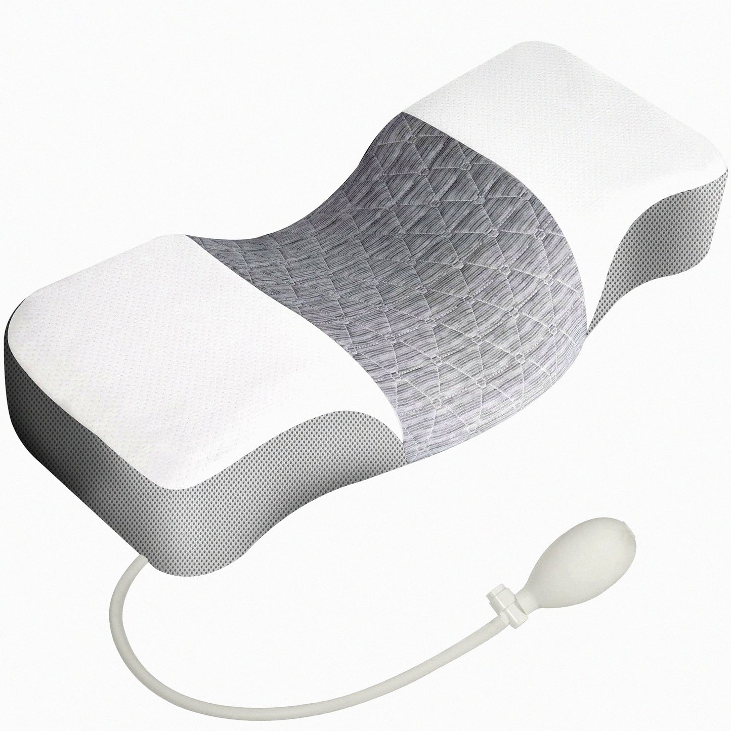 EcoFoam Graphene Neck Support Pillow - Adjustable Height Memory Foam for Restful Sleep, Ergonomic Design Relieves Head Pressure, High Density Gray