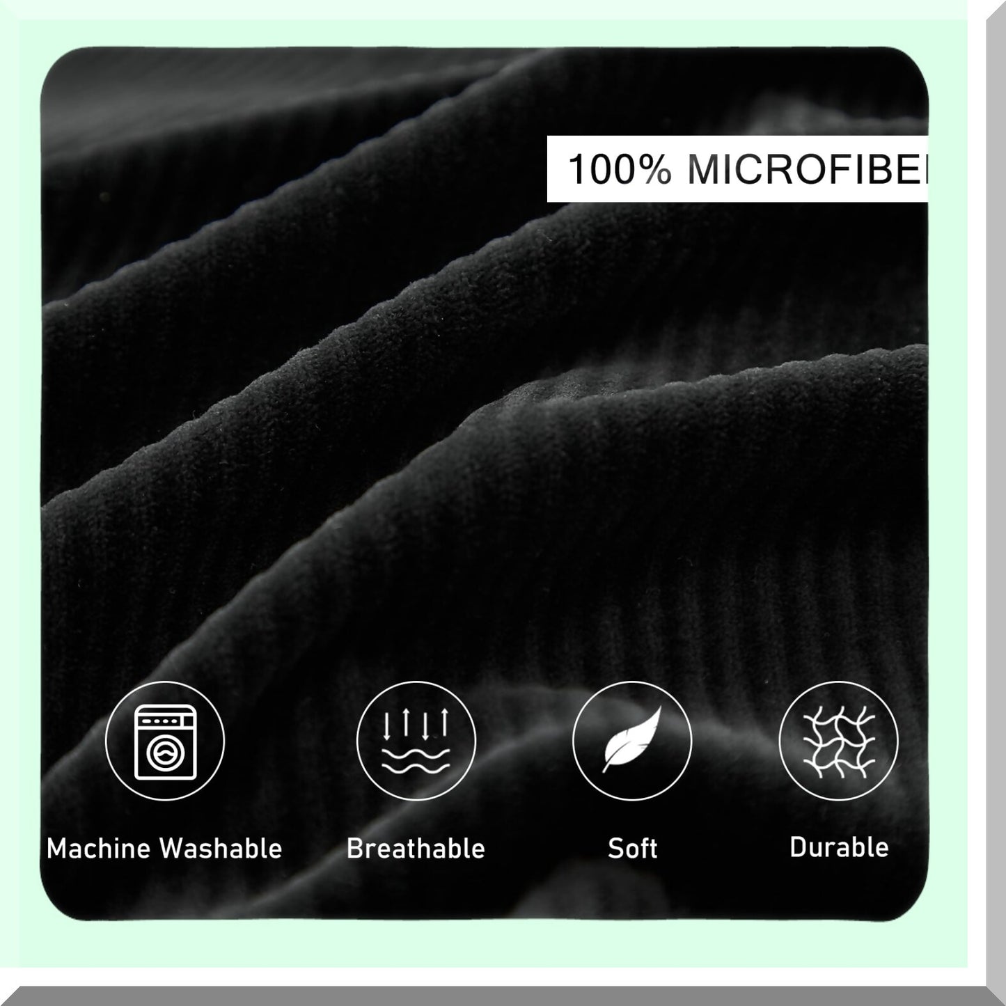 Ultra-Soft Black Flannel Comforter Set - 3 Piece Luxury Bedding with Pillow Cases - Fuzzy Warm Winter Bed Set - King/Queen Size Comforter Set