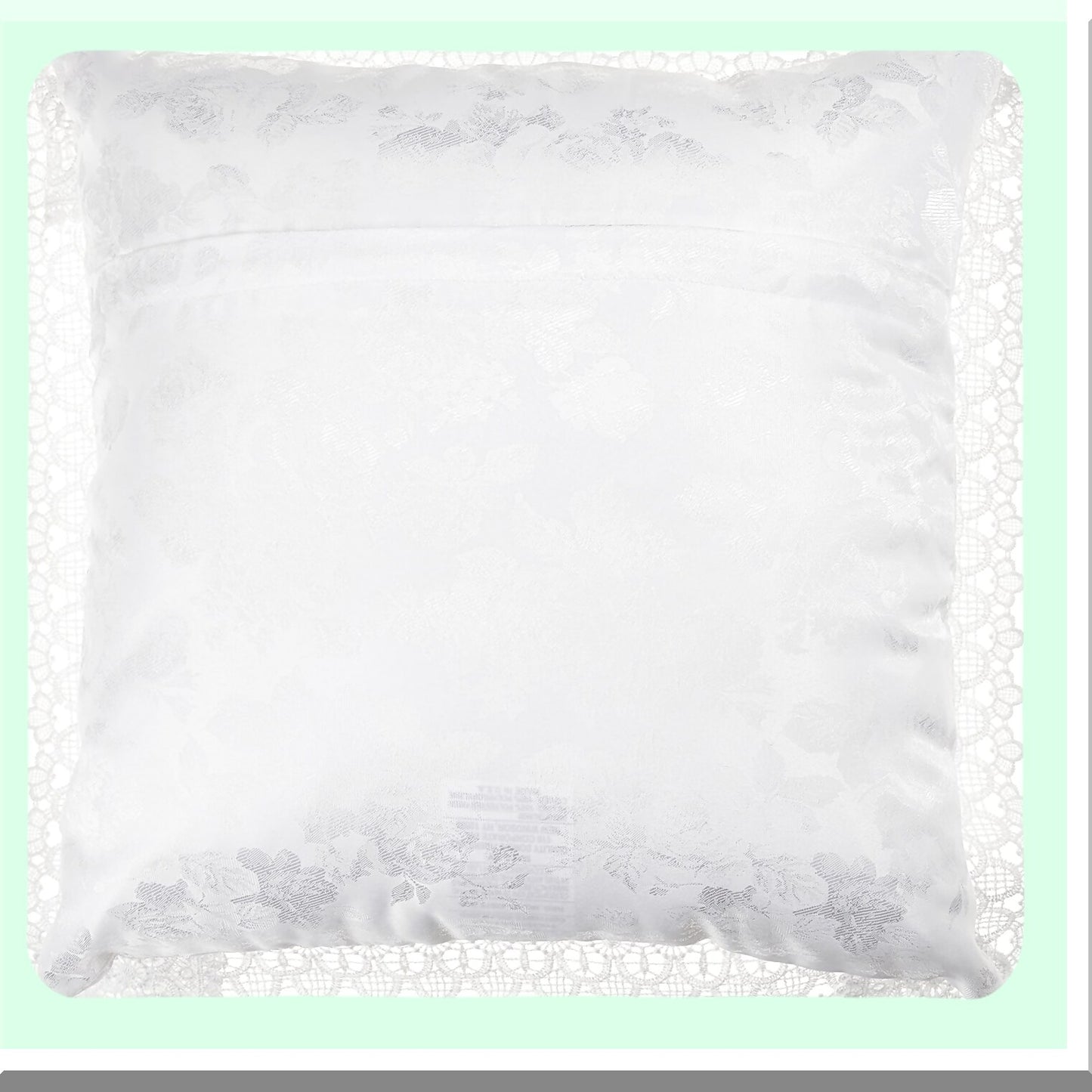 Luxe Lace Cutwork Throw Pillow - Braided Decorative Design, 18x18 White - Elegant Home Decor Accent for Living Room, Bedroom, Couch