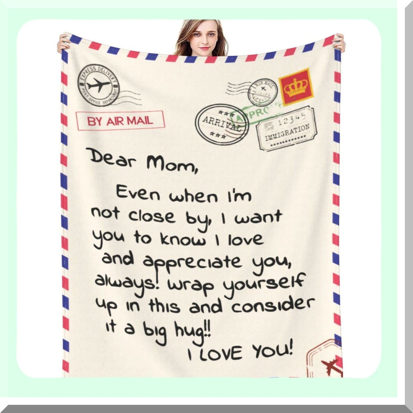 CozyMom Flannel Throw Blanket - Perfect Anniversary, Birthday, or Mother's Day Gift from Daughter or Son - Super Soft for Bed or Couch