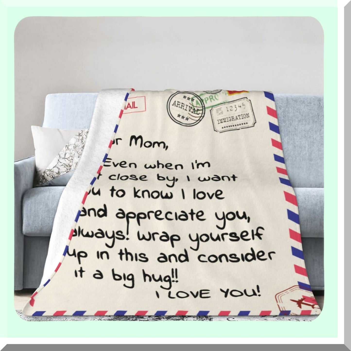CozyMom Flannel Throw Blanket - Perfect Anniversary, Birthday, or Mother's Day Gift from Daughter or Son - Super Soft for Bed or Couch
