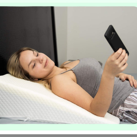 MemoryFoam Sleep Wedge - Acid Reflux Pillow for Gerd, Anti Snoring Support - 7.5" Height Bed Pillow - Top Wedge for Better Sleep and Comfort