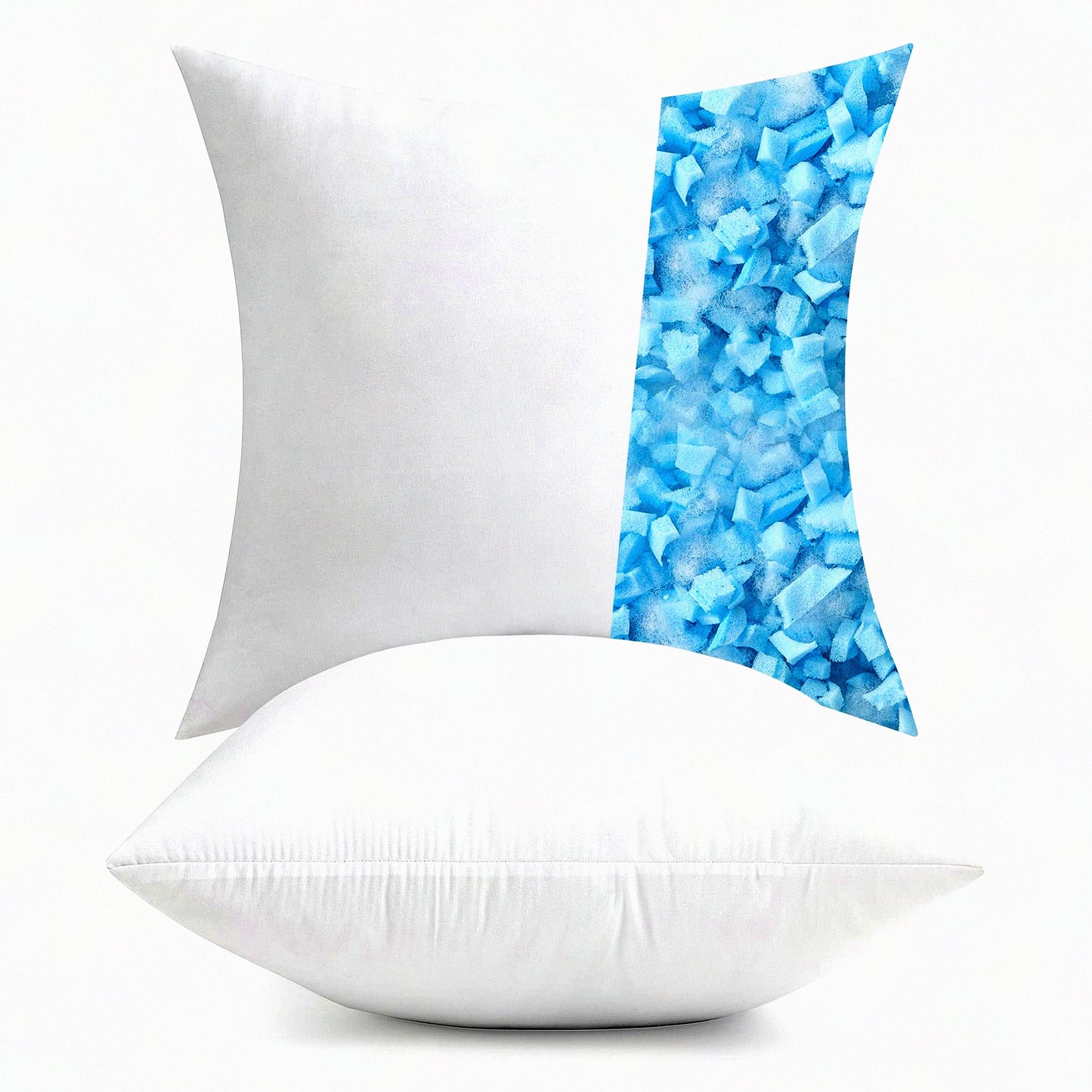 CoolFoam Square Pillow Inserts - Set of 2 | Premium Memory Foam Throw Pillows | Adjustable Wedding Cushion Stuffer for Couch & Bed | Decorative Cooling Pillows - 18x18