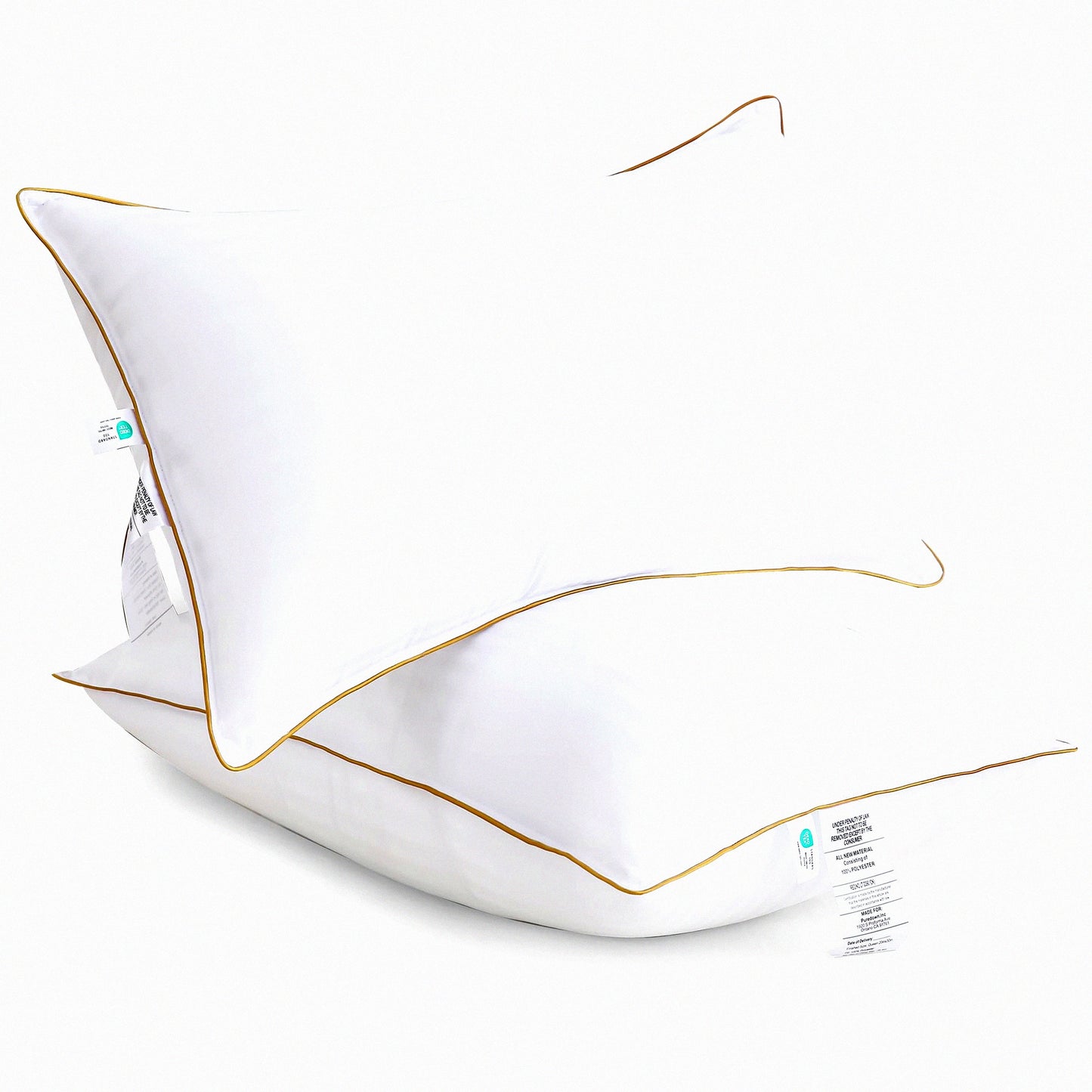 SleepEase Plush Pillow Set - 2 Pack Standard Size Hotel Pillows for Side, Back, Stomach Sleepers. Soft Down Alternative for Ultimate Comfort.