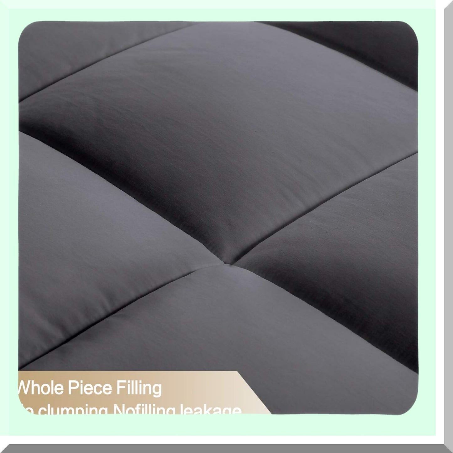 CoolMax All Season Queen Size Comforter - Moisture Wicking Duvet Insert for Night Sweats - Dark Grey Lightweight Bedding with Corner Tabs - 88"x88"