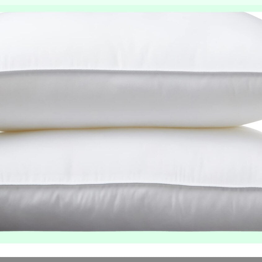 SleepWell Plush Pillow Set - Hypoallergenic Medium Density Pillows for Back and Side Sleepers - Standard Size 26 x 20 Inch - Pack of 2 - White