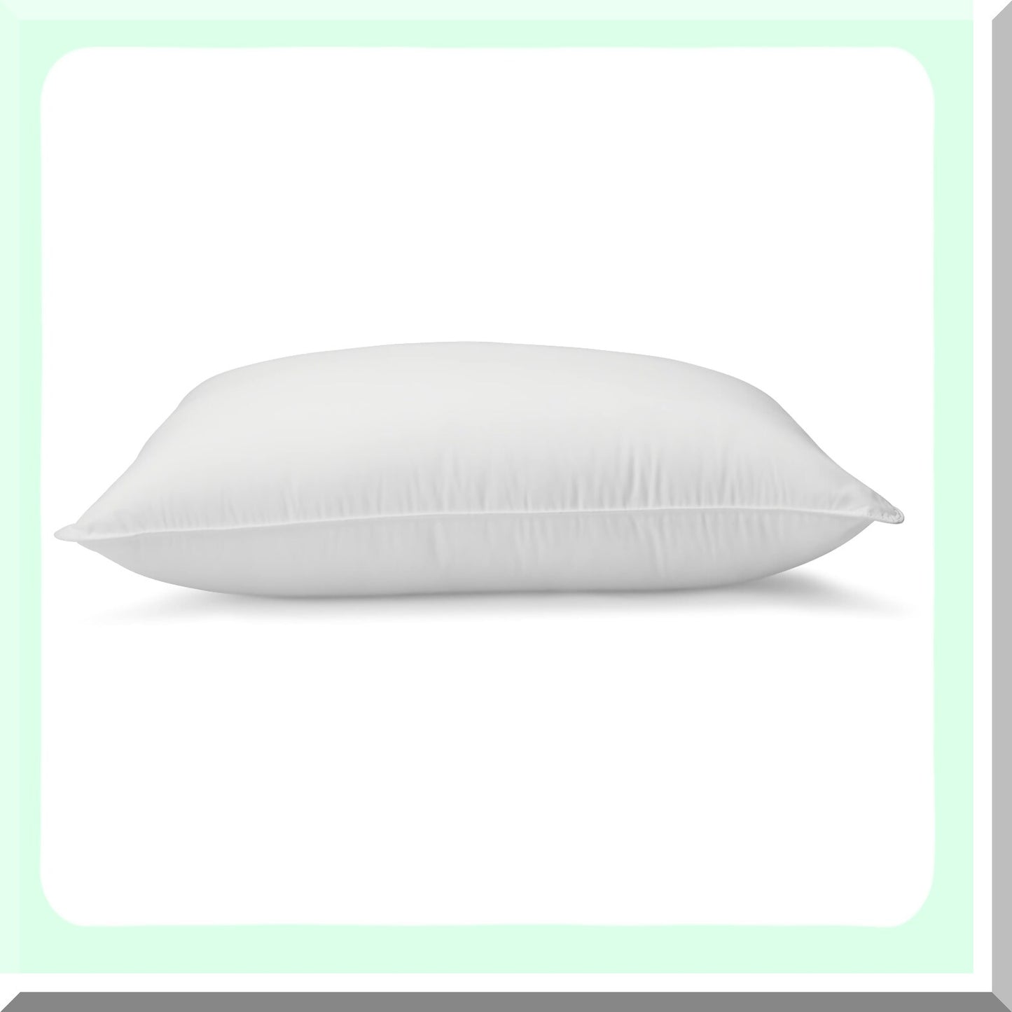 SleepWell Plush Pillow Set - Hypoallergenic Medium Density Pillows for Back and Side Sleepers - Standard Size 26 x 20 Inch - Pack of 2 - White