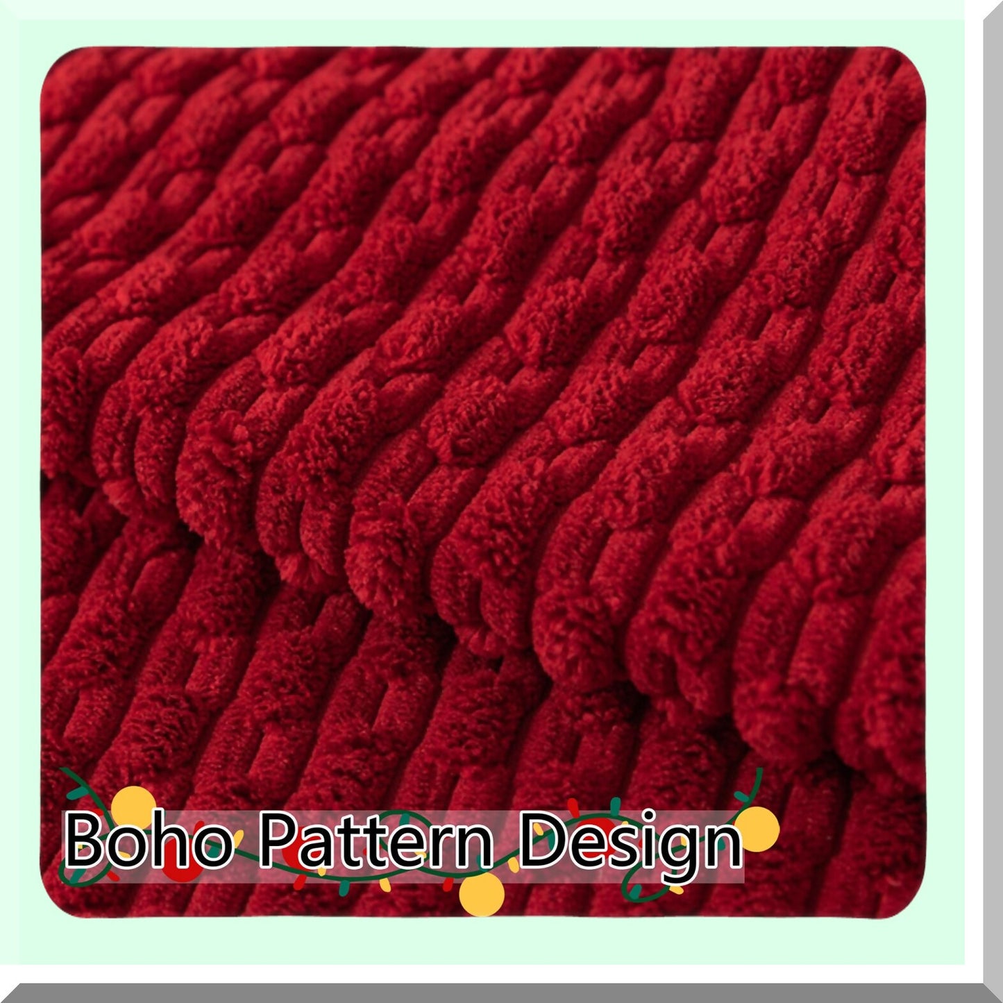 Burgundy Boho Stripe Corduroy Pillow Cover - Soft 20x20 Inch Decorative Throw for Modern Home Decor on Sofa, Living Room, Couch, Bed - 1 Piece