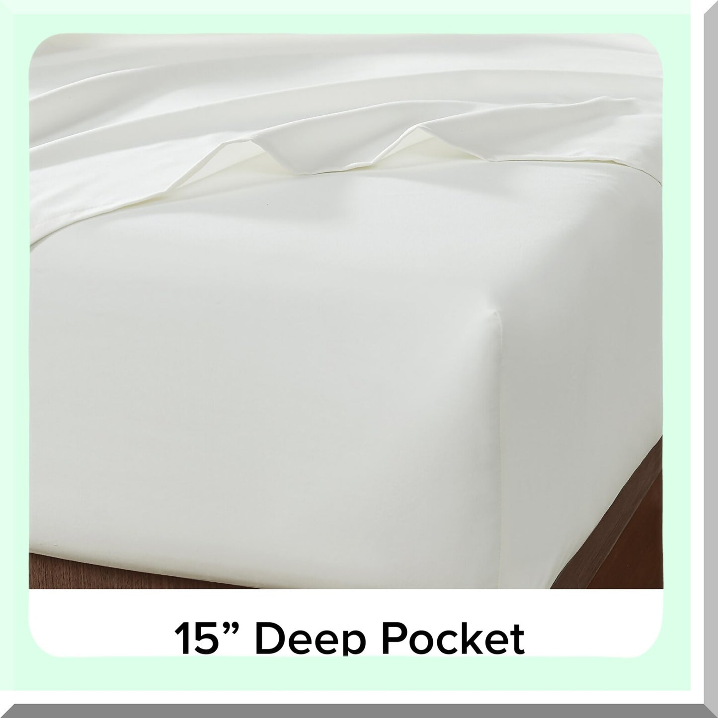 LuxuryCool Full Bedding Set - 4-Piece Silky Sheets & Pillowcases, Deep Pockets, Wrinkle-Resistant, All-Season Comfort, Machine Washable - White