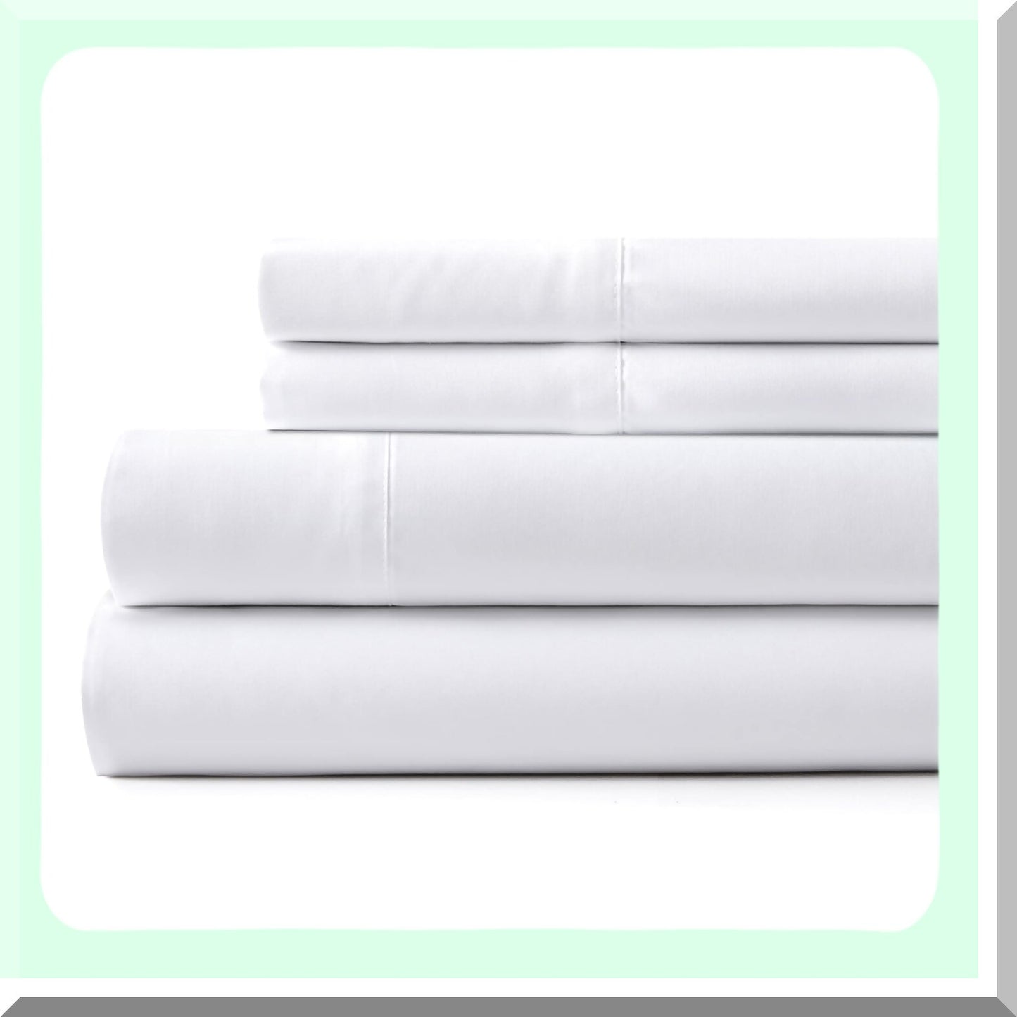 Bamboo Breeze Cooling Sheet Set - 4 Piece Full Luxury Sheets with Deep Pocket, Breathable Silky Bedding & Pillowcases in White - Temperature Regulating Eco-Friendly Rayon Sheets