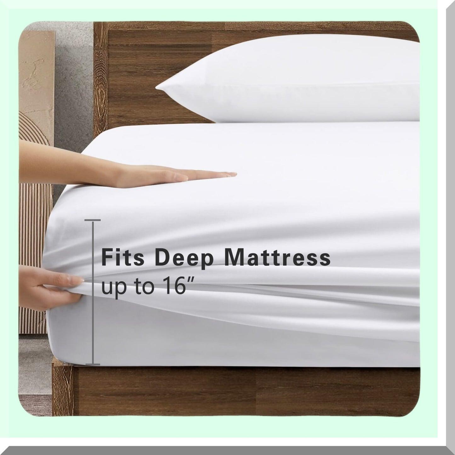 Bamboo Breeze Cooling Sheet Set - 4 Piece Full Luxury Sheets with Deep Pocket, Breathable Silky Bedding & Pillowcases in White - Temperature Regulating Eco-Friendly Rayon Sheets